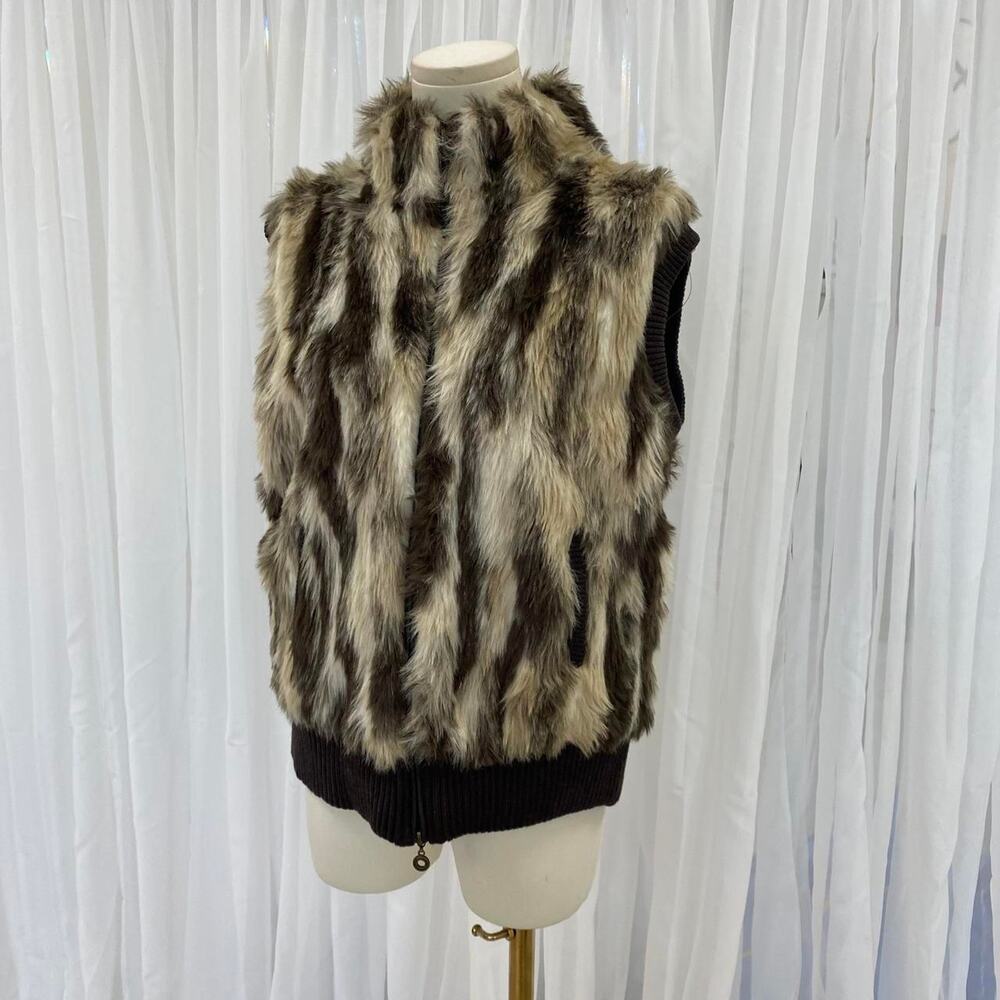 Vintage brown faux vest